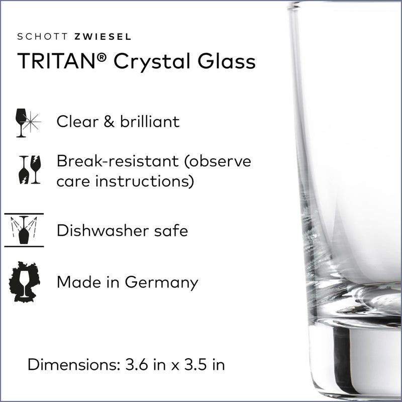 SCHOTT ZWIESEL Basic Bar Whiskey Glass (Set of 6), Tumbler for Whiskey, Dishwasher-Safe Tritan Crystal Glasses, Made in Germany (12 Ounce) - Image 2